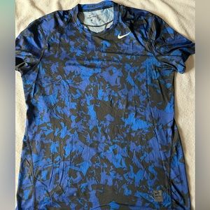 Mens Nike pro performance blue camo tee size large